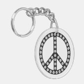 Daisy Peace Symbol Sleutelhanger (Voorkant Links)