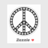 Daisy Peace Symbol Sticker (Vel)