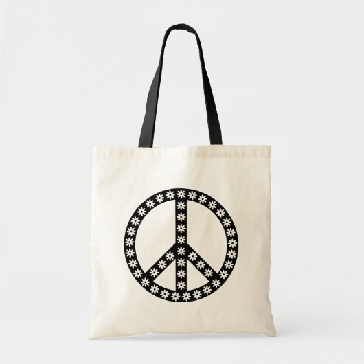 Daisy Peace Symbol Tote Bag (Voorkant)