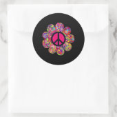 Daisy PEACE TEKEN LIEFDE 60s 70s Tie Dye Hippie Ronde Sticker (Tas)