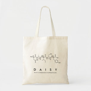 Daisy peptide name bag tote bag