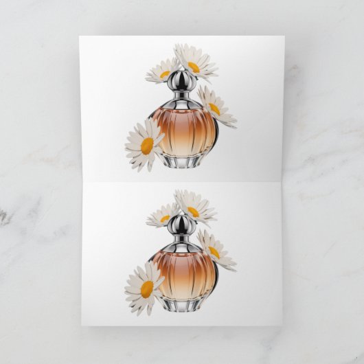 Daisy Perfume Bottle Bedankkaart (Binnen)