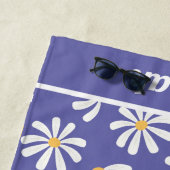 Daisy Periwinkle Flower Strandlaken (In situ)