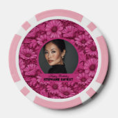 Daisy Petal Surprise Verjaardag Persoonlijk Poker Chips (Achterkant)