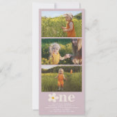 Daisy Photo Birthday Invitation Kaart (Voorkant)