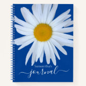 Daisy Photo Journal Blue White Script Notitieboek (Voorkant)