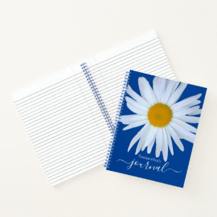 Daisy Photo Journal Blue White Script Notitieboek