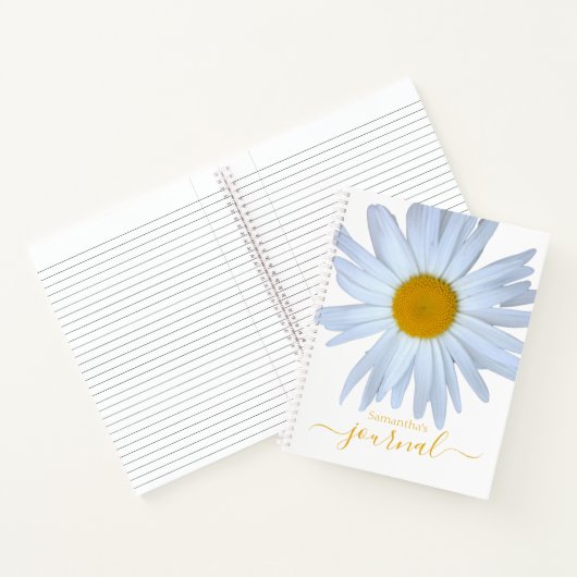Daisy Photo Journal White Yellow Script Notitieboek (Binnen)