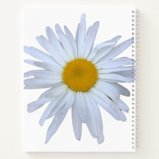 Daisy Photo Journal White Yellow Script Notitieboek (Achterkant)