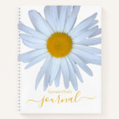 Daisy Photo Journal White Yellow Script Notitieboek (Voorkant)