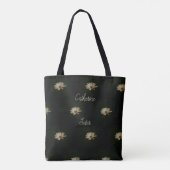 Daisy Photo Personalized Sister Black Tote Bag (Achterkant)