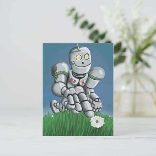 Daisy Picking Robot Briefkaart (Staand voorkant)
