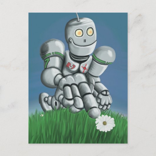 Daisy Picking Robot Briefkaart (Voorkant)