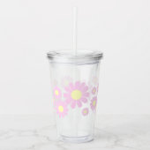 Daisy Pink Acryl Drinkbeker (Voorkant)