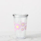 Daisy Pink Acryl Drinkbeker (Achterkant)