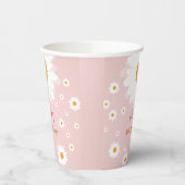 Daisy Pink Any Age Birthday Papieren Bekers (Links)