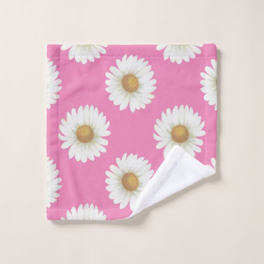 Daisy Pink Bad Handdoek (Wasdoekje)