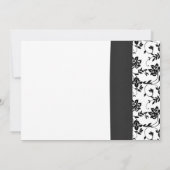 Daisy Pink Black White Floral Weddenschap Kaart (Achterkant)