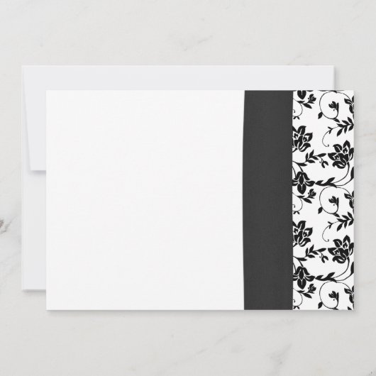 Daisy Pink Black White Floral Weddenschap Kaart (Achterkant)