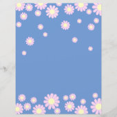 Daisy Pink Blue Stationery Papier (Achterkant)