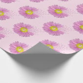 Daisy Pink Breast Cancer Survivor Ribbons Cadeaupapier (Hoek)