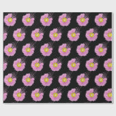 Daisy Pink Breast Cancer Survivor Ribbons Cadeaupapier (Vlak)