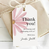 Daisy Pink Girl eerste verjaardagsfeestje Cadeaulabel