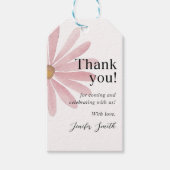 Daisy Pink Girl eerste verjaardagsfeestje Cadeaulabel (Voorkant)