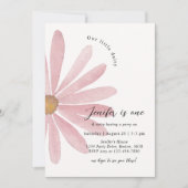 Daisy Pink Girl eerste verjaardagsfeestje Kaart (Voorkant)