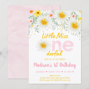 Daisy Pink Gold Wild 1 eerste uitnodiging van de d