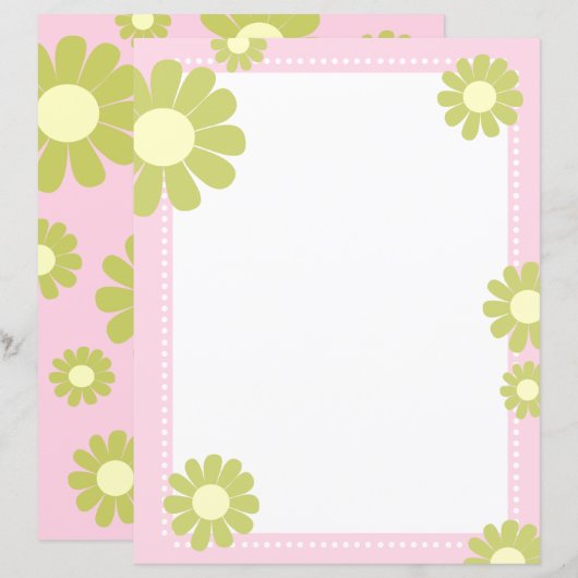Daisy Pink Green (Voorkant / Achterkant)
