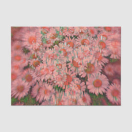 Daisy Pink Green Boho Hippie  Floral Art Tissuepapier