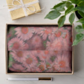 Daisy Pink Green Boho Hippie  Floral Art Tissuepapier (Geschenk)