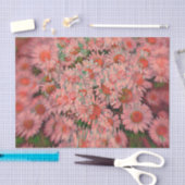 Daisy Pink Green Boho Hippie  Floral Art Tissuepapier (Craft)