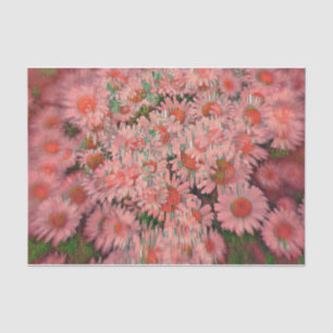 Daisy Pink Green Boho Hippie  Floral Art Tissuepapier