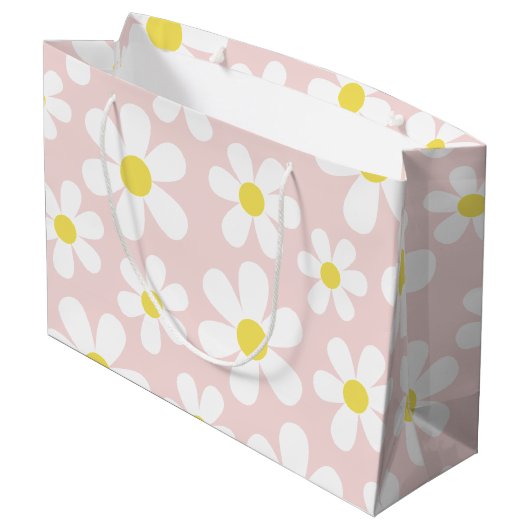 Daisy Pink Groot Cadeauzakje (Achterkant Gekanteld)