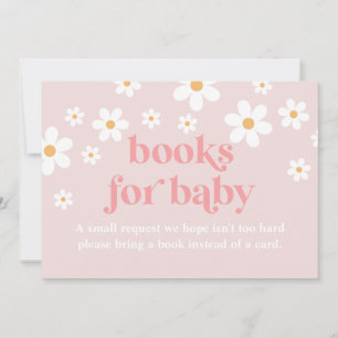 Daisy Pink Retro Baby shower Boeken voor Baby kaar Kaart