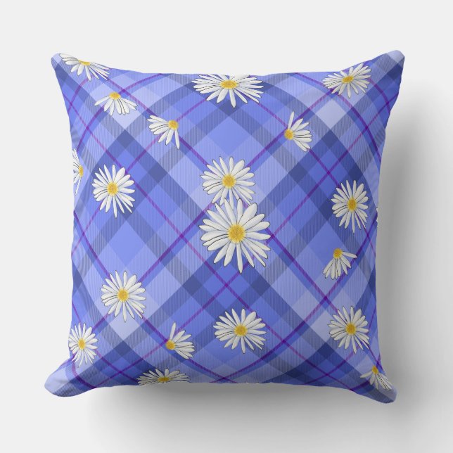 Daisy Play Blues Kussen (Voorkant)