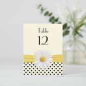 Daisy Polka Dot Special Occasion Tafel Kaart (Staand voorkant)