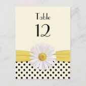 Daisy Polka Dot Special Occasion Tafel Kaart (Voorkant)