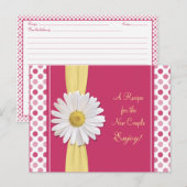 Daisy & Polka Dots Recept Kaart voor het nieuwe pa (Voorkant / Achterkant)