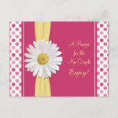 Daisy & Polka Dots Recept Kaart voor het nieuwe pa (Voorkant)