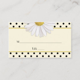 Daisy Polka Dots Wedding Place Cards Plaatskaartje