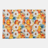 Daisy Pompoen Herfst Thanksgiving Bloem Theedoek (Horizontaal)