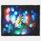 Daisy Pop Art Fleece Deken (Voorkant (Horizontaal))