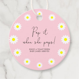 Daisy - Pop het als ze baby shower pop Bedankjes Labels
