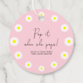 Daisy - Pop het als ze baby shower pop Bedankjes Labels (Achterkant)