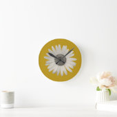 Daisy Pop of Color Mustard Yellow Ronde Klok (Huis)