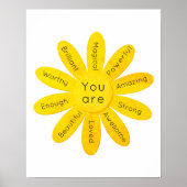 Daisy Positive Daily Affirmations Poster (Voorkant)
