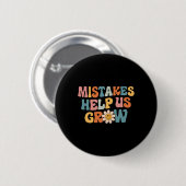 Daisy Positive Growth Mindset Retro Teacher Back T Ronde Button 5,7 Cm (Voorkant /achterkant)